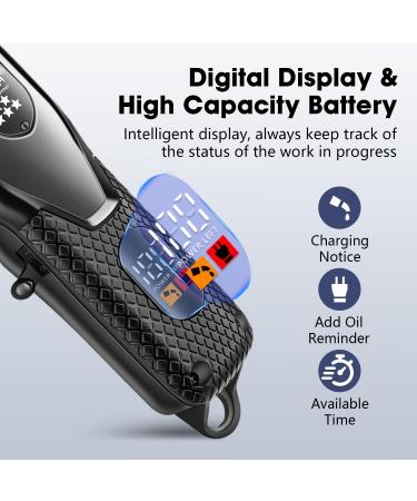 Professional Cordless Hair Clippers Set for Men - Rechargeable Barber Kit with LED Display | Best Gifts for Men - Buy Online on GoSupps.com