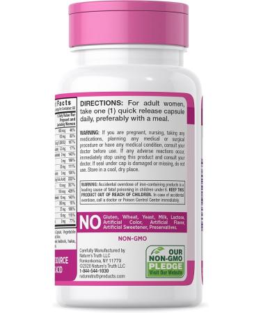 Prenatal Vitamins with Folic Acid | 60 Capsules | Non-GMO & Gluten Free Supplement | by Nature's Truth | Pack of 2 - Buy Online on GoSupps.com