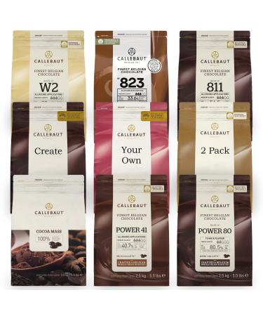 Callebaut Custom | 2.5kg Chocolate Callets | Choose from 9 Flavours | Recieve 2x2.5kg Bags
