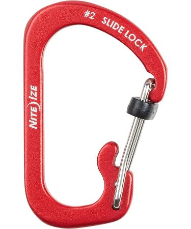 Nite Ize SlideLock Carabiner Aluminum Size #3 Red - Secure & Convenient Accessory - Buy Online on GoSupps.com