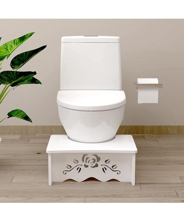 Fanwer Squatting Toilet Stool - 7 Inch Wood-Plastic Poop Stool for Adults & Elderly - Buy Online on GoSupps.com