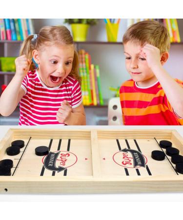 BAKAM Super Fast Sling Puck Game - Portable Table Hockey for Kids and Adults - Desktop Slingshot Game for Family Fun - Large Winner - Buy Online on GoSupps.com