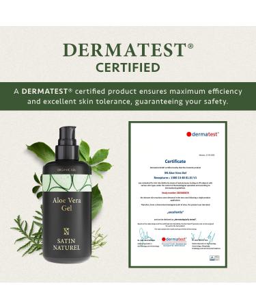 Organic Aloe Vera Gel with Hyaluronic Acid - 200ml | Hydrating Skincare for Glowing Skin and Hair | Vegan Formula by Satin Naturel - Buy Online on GoSupps.com