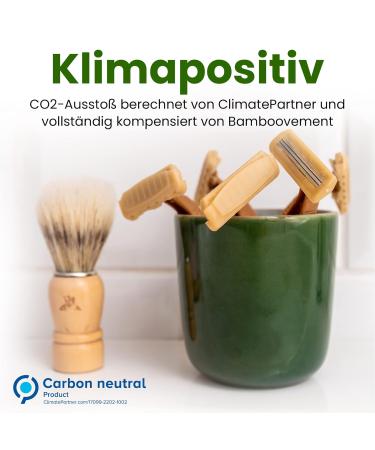 Buy Bamboovement 99% Plastic-Free Sustainable Disposable Razors for Men | Eco-Friendly Wet Razor Set with 3 Premium Blades & 5 Razors Gentle Shave Unisex - Buy Online on GoSupps.com