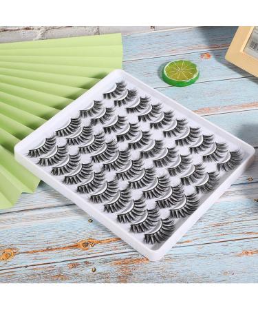 20 Pairs of 6D Soft Reusable False Eyelashes - Thickening Extensions for Stunning Look - Buy Online on GoSupps.com