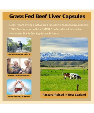 Grass Fed Beef Liver Capsules Supports Energy Production Detoxification Digestion Immunity and Full Body Wellness Non-GMO Gluten Free Freeze Dried Liver Health Supplement 90 Capsules (1pcs) - Buy Online on GoSupps.com