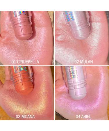 TINTARK Chubby Cream Highlighter Stick - Glitter Eyeshadow & Face Makeup | Ariel - Purple - Buy Online on GoSupps.com