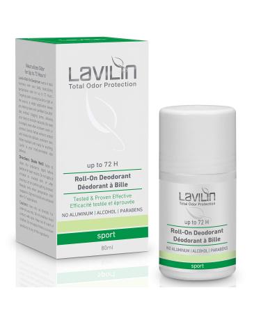 LAVILIN Roll-On Deodorant For Sports | Up to 72 Hour Long-Lasting Protection | The Different Way to Prevent Unpleasant Odors Alcohol Paraben and Aluminum Free - Cruelty-Free - Kind to Skin 2.7 oz