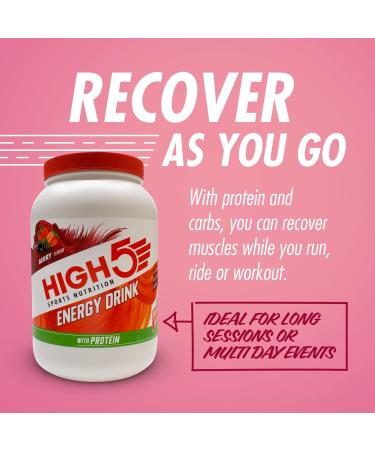 HIGH5 Energy Drink with Protein, Carbs, and Electrolytes (Berry 1.6kg) - Energize Your Workout - Buy Online on GoSupps.com