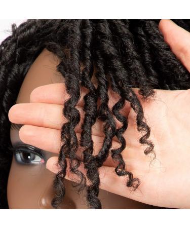 8 inch Short Dreadlock Wig for Black Women - Afro Curly Twist Synthetic Wig - Heat Resistant Faux Locs Braids - 1B Natural Black - Buy Online on GoSupps.com