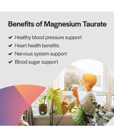 Pure Formulas Magnesium Taurate 400mg - 120 Tablets - Non-GMO Magnesium Supplement for Cardiovascular Health, Muscle Function, and Relaxation - Essential Mineral with Calming Taurine - 1-Month Supply 120 Count (Pack of 1) - Buy Online on GoSupps.com