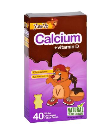 YumV's Calcium with Vitamin D White Chocolate  40 Bears