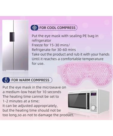 WOVTE Cooling Eye Mask Reusable Hot or Cold Therapy Gel Bead Eye Mask with Soft Plush Backing and Adjustable Strap for Puffy Eyes Dry Eyes Dark Circles Headache (Pink) - Buy Online on GoSupps.com