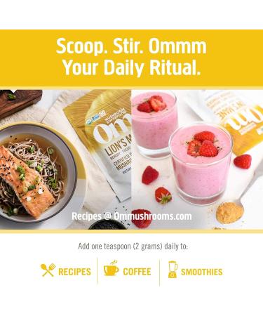 Om Organic Mushroom Superfood Powder Lions Mane 3.5 Ounce (50 Servings) ( wo ack) - Buy Online on GoSupps.com