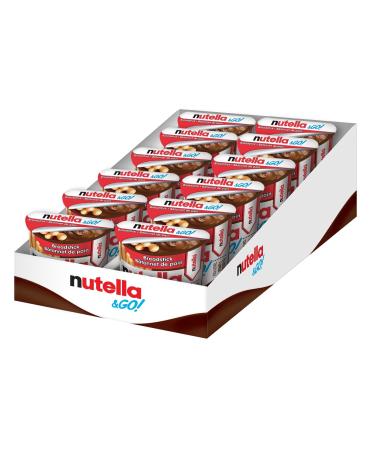 NUTELLA & GO! Snack Packs Chocolate Hazelnut Spread with Breadsticks Perfect Bulk Snacks for Kids 52 Grams Pack of 12 Nutella & GO! 12 Pack