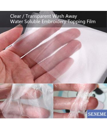 Water Soluble Stabilizer for Embroidery Topping Film (10 in x 50 yd Roll)  Seneme 35um Clear Embroidery Stabilizers - Wash Away Embroidery Stabilizer for Machine Embroidery Stabilizer and Hand Sewing 10"*50yd roll - Buy Online on GoSupps.com