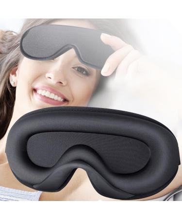 Sleep Mask for Women Men 100% Light Blocking 3D Sleeping Eye Mask Non Pressure Eye Mask for Sleeping Soft Breathable Night Blindfold Eye Covers for Travel Nap Total Blackout Eye Mask for Side Sleeper