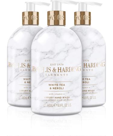 Baylis & Harding Elements Hand Wash Bundle: 3 x 500 ml Lemon & Mint & 3 x 500 ml White Tea & Neroli (6 bottles) - Vegan Friendly Hand Wash Bundle 8 - Buy Online on GoSupps.com