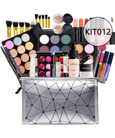 CHSEEA 7Pcs Pro Makeup Gift Set - Eyeshadow, Powder, Concealer, Highlighter, Eyebrow Pencil, Brush & Blush Stick in Gift Box - Buy Online on GoSupps.com