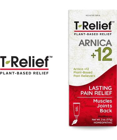 T-Relief Arnica +12 Gel for Fast Relief from Back Pain, Joint Soreness, Muscle Aches & Stiffness - 2 oz - Buy Online on GoSupps.com