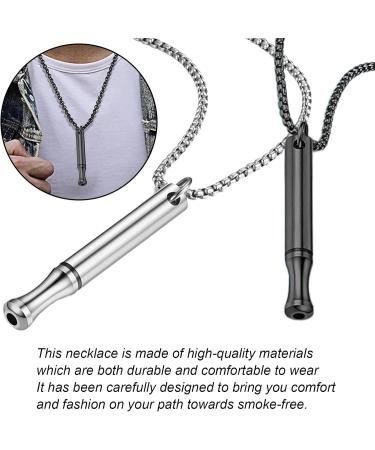 BFUZXY 2 pieces smokefree V2 necklace original breathing chain anxiety breathing chain with resistance against smoke withdrawal - Buy Online on GoSupps.com