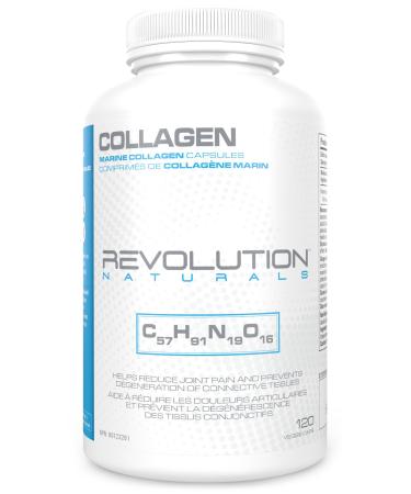 Revolution Nutrition Hydrolyzed Collagen Help Joints Muscles and Skin 500mg 120 Capsules 120 count (Pack of 1)