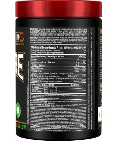 ALLMAX Nutrition Aminocore Bcaa - 8g Bcaas - 100% Pure Branch Chained Amino Acids - Gluten Free 315 gram Watermelon Watermelon 315 g (Pack of 1) 8g Bcaas - Buy Online on GoSupps.com