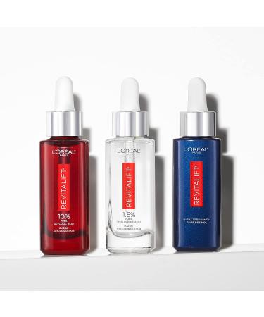 L'Oreal Paris Revitalift 0.3% Pure Retinol Night Serum - Visibly Reduce Deep Wrinkles, Fragrance Free - 1 oz + Moisturizer Sample - Buy Online on GoSupps.com