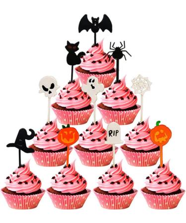 Halloween Cupcake Toppers Set of 10 Cake Decorating Toothbrush Ornaments for Home Birthday Holiday Gift Supplies Halloween Cupcake Toppers Plastic 10 Halloween - Buy Online on GoSupps.com