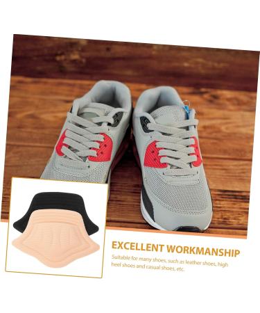 FRCOLOR Anti-Abrasion Heel Cushions - 4 Pairs of High Heel Pads & Sneaker Heel Stickers | Black Shoe Grips (11.3x8cm) for Ultimate Comfort - Buy Online on GoSupps.com