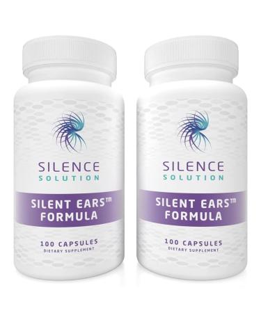 Silence Solution - Tinnitus Relief for Reduced Ringing in The Ears High Strength Bioflavonoids + Vitamin C Expertly Formulated Silent Ears Formula Made in The USA (200 Capsules) (1400mg) 100 Count (Pack of 2)
