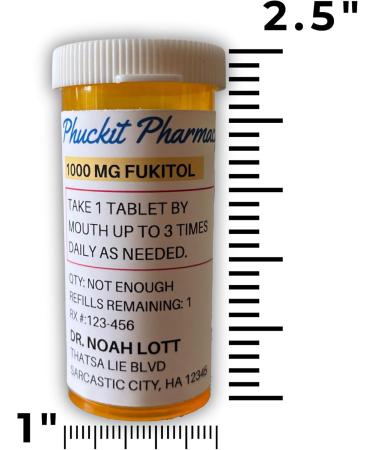 Buy Fukitol Pill Bottle Prank - Funny Gag Gift for Men & Women | Perfect for Valentine's Day April Fools & Birthdays - Buy Online on GoSupps.com