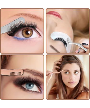 Shop Tiesome 2 in 1 Eyelash Tweezers with Comb Precision Stainless Steel Tools for Flawless False Eyelash Application - Buy Online on GoSupps.com