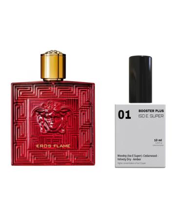 PERFUME BOOSTER PLUS (ISO E SUPER-MOLECULE 01) TO EROS FLAME Give power to your original perfume 12 hours long lasting Large Bottle not included It is only a reference (ISO E SUPER-MOLECULE 01)