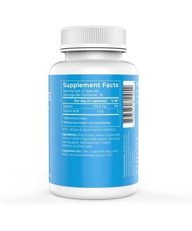 BodyBio Sodium Butyrate 60 Non-GMO Capsules for Digestive Health - Buy Online on GoSupps.com
