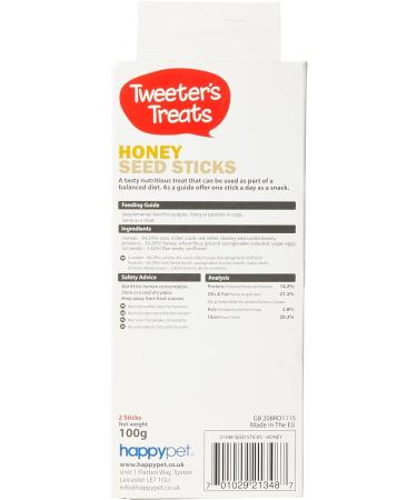 Tweeter's Treats Seed Sticks for Budgies Honey (Pack of 2) 2 Count (Pack of 2) - Buy Online on GoSupps.com