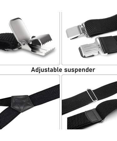 Peoyoye Adjustable 4cm Braces for Men & Women | Durable Elastic with Strong Metal Clips - Black 3 Clips - Buy Online on GoSupps.com