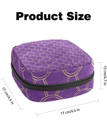 Anna Cowper Gold Mermaid Purple Sanitary Napkin & Menstruation Cup Storage Bag - Portable Period Bags for Women & Teens | Multi-Color - Buy Online on GoSupps.com