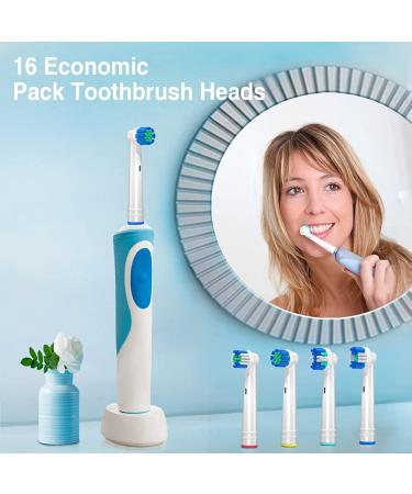 Oral-B Replacement Brush Heads (16 Pack) - Compatible with Pro 1000 & 7000 - Includes Sensitive, Floss, Precision & Whitening - Buy Online on GoSupps.com