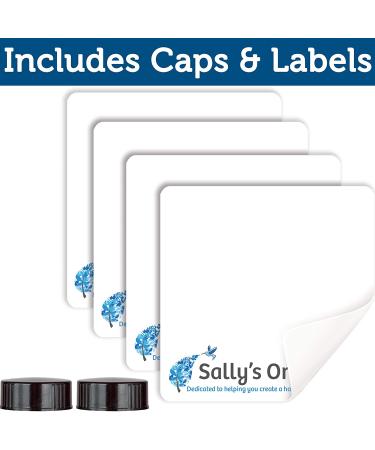 16oz Empty Amber Glass Spray Bottles with Labels for Essential Oils, Gardening, Cleaning - Durable Trigger Sprayer for Pets, Plants, Hair - Mist and Stream - Buy Online on GoSupps.com