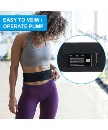 Diabetic Pump Belt Holder | Adjustable Waist Insulin Pump Belt for Men & Women | Size L 32-48 | Ideal for Running & Active Lifestyle - Buy Online on GoSupps.com