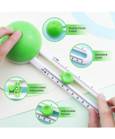 YETOOME Circular Paper Cutter - Rotary Circle Cutter with 3 Replaceable Blades for Scrapbooking, Art, and Crafts - Green - Buy Online on GoSupps.com