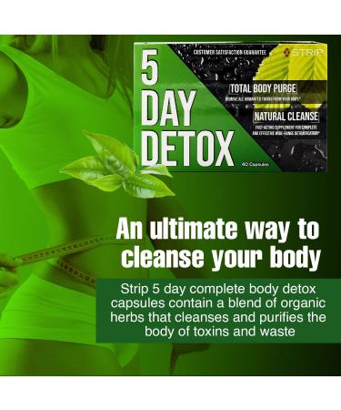 Strip 5 Day Detox Cleanse - Natural Body Cleanse for Liver, Urinary Tract & Kidney - 40 Capsules - Buy Online on GoSupps.com