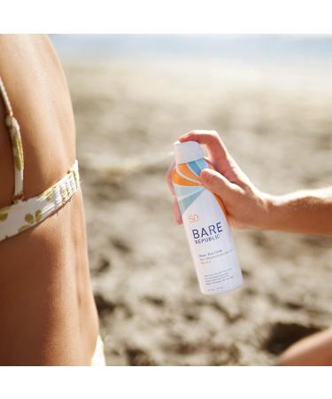 Bare Republic Mineral Sunscreen SPF 50 Sunblock Spray 6 Fl Oz | Sheer & Non-Greasy Finish | Vanilla Coco Scent - Buy Online on GoSupps.com