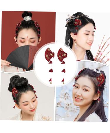 minkissy 2 Pairs Hairpin Hair Ornaments for Women Chinese Hair Clip Kimono Hair Tassel Hair Ornament Japanese Hair Pin Japanese-style Barrette Miss Geisha Zinc Alloy Cherry Blossoms - Buy Online on GoSupps.com