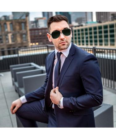 Joopin Polarised Al-Mg Metal Sunglasses | UV Protection for Men & Women | Double Bridge Aviation Design | Ideal for Driving | Black Frame G15 Lens - Buy Online on GoSupps.com