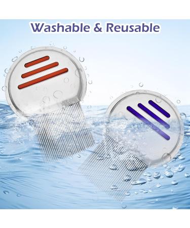 2 Peignes Anti-Poux | Peignes Poux Double Face en M tal pour Enlever Poux Pellicules Lentes Tiques et ufs. Convient aux Enfants Adultes et Animaux Cheveux Longs et pais - Buy Online on GoSupps.com