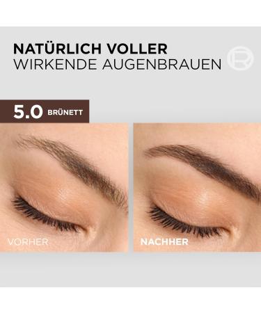 L'Or al Paris Ammonia-Free Eyebrow Color | 5.0 Brown | Up to 10 Applications for Radiant Perfectly Maintained Brows - International Shipping Available - Buy Online on GoSupps.com