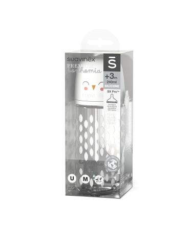 Buy Suavinex Baby Bottles - 2 Glass Bottles 240ml with Silicone Sucker & Anti-Colic Valve for Babies +3 Months - Bonhomia Green | International Shipping Available - Buy Online on GoSupps.com