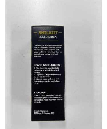 Shilajit Drops Compl ment alimentaire pur naturel de l'Himalaya avec 85 + oligo-min raux et acides humiques acides humiques Hatmanlabs Shilajit Gouttes liquides pour stimuler l' nergie immunitaire - Buy Online on GoSupps.com